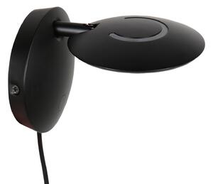 Steinhauer Φωτιστικό τοίχου LED Zenith 2, μαύρο, CCT, μέταλλο, βύσμα, ρυθμιζόμενος, Μαύρο, Σαλόνι / τραπεζαρία, Μέταλλο, σύγχρονο, Στρογγυλό τοίχο