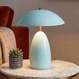Elstead Επιτραπέζια λάμπα LED Poppy, γαλάζια, ύψος 35 εκ., μέταλλο, με ρυθμιζόμενη, ρυθμιζόμενος, Μπλε, Σαλόνι / τραπεζαρία, Αλουμίνιο, Vintage