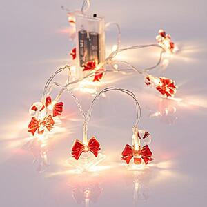 Magic Christmas ΣΕΙΡΑ, 10 LED 5mm, ΜΕ ΑΚΡΥΛΙΚΕΣ ΚΑΜΠΑΝΕΣ ΚΑΙ ΓΛΥΚΑ, ΜΠΑΤΑΡΙΑΣ, ΔΙΑΦΑΝΟ ΚΑΛΩΔΙΟ, ΘΕΡΜΟ ΛΕΥΚΟ LED, ANA 10cm, ΠΡΟΕΚΤΑΣΗ ΠΑΡΟΧΗΣ 50cm, IP20 - 600-11237