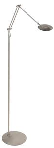 Steinhauer Λάμπα δαπέδου LED Zenith2, 1 φωτιστικό, χάλυβας, CCT, τηλεχειριστήριο, ρυθμιζόμενος, Μεταλλικό, Σαλόνι / τραπεζαρία, Μέταλλο, σύγχρονο