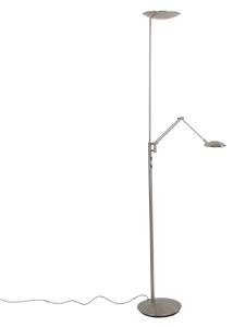 Steinhauer Φωτιστικό οροφής LED Daphne 2 +, φως ανάγνωσης, ατσάλι, CCT, τηλεχειριστήριο, ρυθμιζόμενος, Μεταλλικό, Σαλόνι / τραπεζαρία, Μέταλλο, σύγχρονο, Φως ανάγνωσης