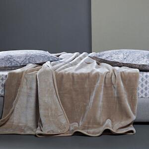 Κουβέρτα Βελουτέ Υπέρδιπλη (220x240) Kentia Loft Notte 26 Ecru