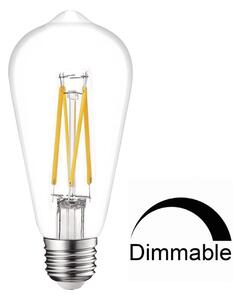 Universe LED Λάμπα Filament ST64 8W Θερμό E27 Διάφανο Γυαλί DIMMABLE - Universe - 1-U007184