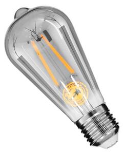 Ledokosmos Λάμπα E27 ST64 Αχλάδι LED LONG FILAMENT 8W 800 lm 320° AC 85-265V Edison Retro με Φιμέ Γυαλί Θερμό Λευκό 2700 K Dimmable - A12-99076