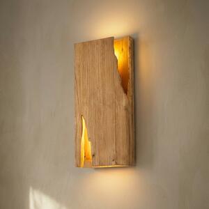 Lucande Φωτιστικό τοίχου Tarry, ξύλο, πλάτος 45 cm, 2 x E14, ρυθμιζόμενος, Ξύλου, Σαλόνι / τραπεζαρία, Ξύλο, Εξοχική κατοικία / Ρουστίκ