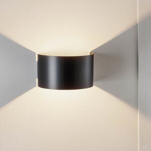 EMIBIG LIGHTING Φωτιστικό τοίχου Fold με καμπύλο καπέλο σε μαύρο χρώμα, ρυθμιζόμενος, Μαύρο, Σαλόνι / τραπεζαρία, Μέταλλο, σύγχρονο