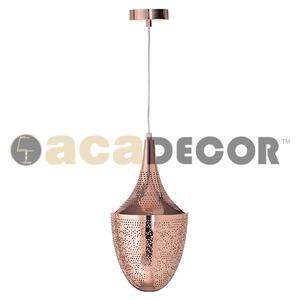 ACA Decor Φωτιστικό Οροφής Μεταλλικό Διάτρητο χάλκινο Ø230 E27 Aca - Χάλκινο - OD90911PC