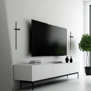 Milagro Lighting LED φωτιστικό τοίχου Vision, ύψος 60 cm, μέταλλο, μαύρο, 3.000 K, Μαύρο, Σαλόνι / τραπεζαρία, Μέταλλο, σύγχρονο, Γωνιακός τοίχος