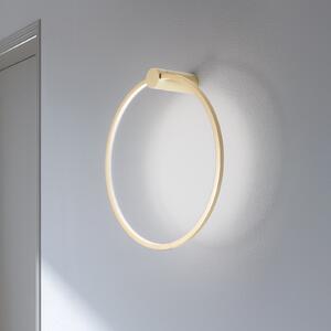 Milagro Lighting LED απλό φωτιστικό τοίχου Saturno, χρυσό, Ø 50 cm, μέταλλο, 4.000 K, Χρυσό / Ορείχαλκου, Σαλόνι / τραπεζαρία, Αλουμίνιο, σύγχρονο