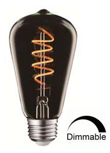 Universe LED Λάμπα Filament ST64 4W Θερμό E27 Flex Art Line Σε Τιτάνιο Γυαλί DIMMABLE Universe - 1-U007245