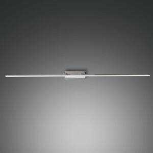Fabas Luce Φωτιστικό καθρέφτη LED Nala, επιχρωμιωμένο, πλάτος 110 cm, μέταλλο, Μεταλλικό, Μπάνιο, Μέταλλο, σύγχρονο, Πρίζα τοίχου κάτω