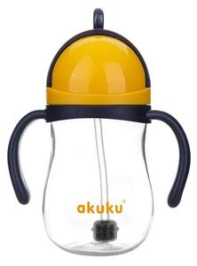 Ποτήρι Εκπαιδευτικό 280ml Με Καλαμάκι Akuku Navy Blue/Yellow A0165