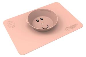 Δίσκος Εκπαίδευσης Φαγητού Matchstick Monkey Anti-Slip Bowl Dusty Pink