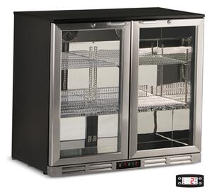 Βιτρίνα Συντήρησης Back Bar Διπλή Inox Με Ανοιγόμενες Πόρτες S 185 XH - Klimaitalia