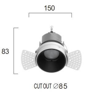 Φωτιστικό Χωνευτό Viokef Alea 3914-111B-3-S-38 3000K Μαύρο Ματ