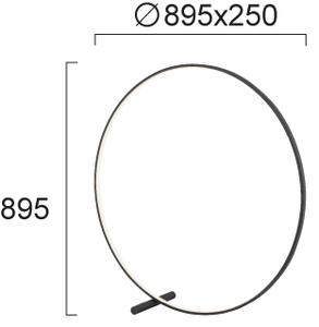 Φωτιστικό Επιδαπέδιο Viokef Circle 4303000 3000K Μαύρο Ματ