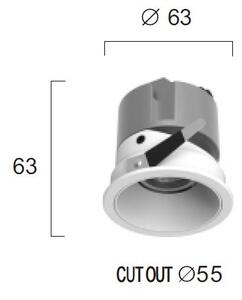 Φωτιστικό Χωνευτό Viokef Alea 3914-010W-3-S-38 3000K Λευκό Ματ