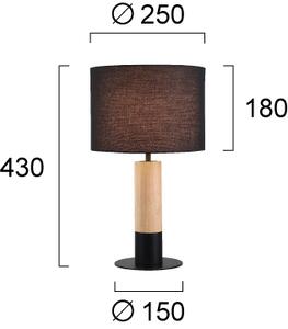 Φωτιστικό Επιτραπέζιο Viokef Carrol 4305701 Μαύρο Ματ