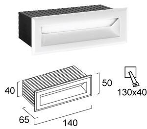 Φωτιστικό Χωνευτό Viokef Flik 4308700 3000K Λευκό