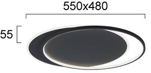 Φωτιστικό Οροφής Viokef Evelyn 4301901 3000K Μαύρο Ματ