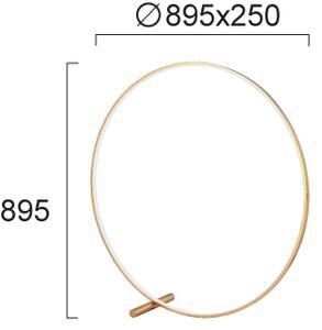 Φωτιστικό Επιδαπέδιο Viokef Circle 4303001 3000K Χρυσό Χρώμα