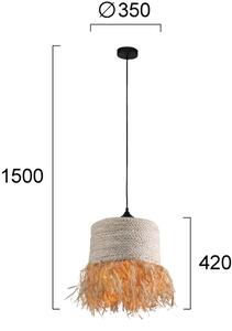 Φωτιστικό Κρεμαστό Viokef Lilo 4305400 Μαύρο Ματ Λευκό