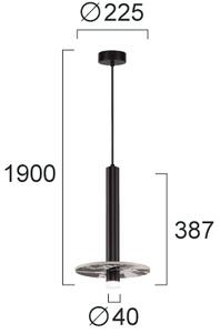 Φωτιστικό Κρεμαστό Viokef Leandros 4320100 3000K Μαύρο Ματ