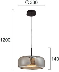 Φωτιστικό Κρεμαστό Viokef Deco 4319101 3000K Φυμέ Μαύρο Ματ