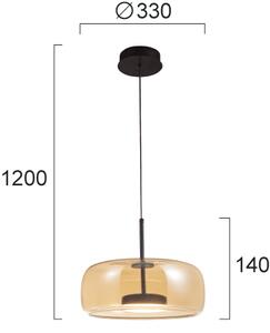 Φωτιστικό Κρεμαστό Viokef Deco 4319100 3000K Μελί Μαύρο Ματ