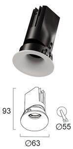 Φωτιστικό Χωνευτό Viokef Alvey 4323000 2700K/4000K/6500K with CCT switch Λευκό Ματ
