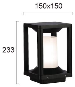 Φωτιστικό Επιδαπέδιο Viokef Korey 4321500 Λευκό Ματ Μαύρο Ματ