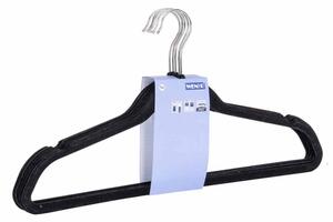 Κρεμάστρες Ρούχων (Σετ 5τμχ) Wenko Flocked Black 64100100