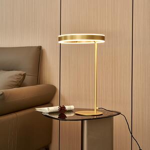 Lucande Επιτραπέζιο φωτιστικό LED Yekta, ορειχάλκινο, 59 cm, με δυνατότητα, ρυθμιζόμενος, Χρυσό / Ορείχαλκου, Σαλόνι / τραπεζαρία, Μέταλλο, σχεδιασμός