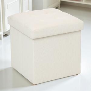 Σκαμπό Με Αποθηκευτικό Χώρο (38x38x38) A-S Lysandre Beige 121470A