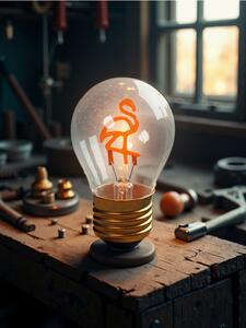 Sinsay - Διακοσμητική λάμπα LED σε σχήμα λαμπτήρα Edison - ροζ παστελ