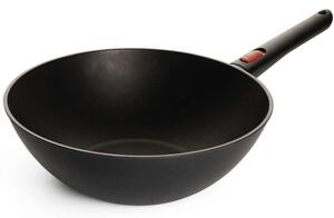 Τηγάνι Wok Αντικολλητικό Με Αποσπώμενη Λαβή Eco Lite QXR 11030ELI-Q 30cm Black Woll