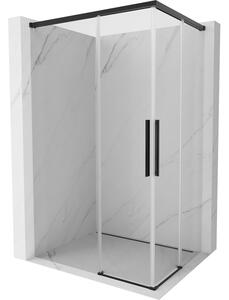 Mexen Rox Δίδυμη συρόμενη καμπίνα ντους 120 x 90 cm, διαφανής, μαύρη - 8C2D-120-090-70-00