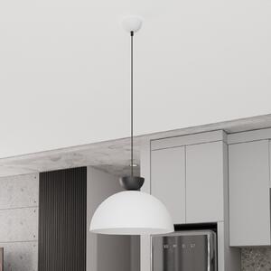 EMIBIG LIGHTING Κρεμαστή λάμπα Lunaro, λευκή, Ø 40 cm, μέταλλο, ρυθμιζόμενος, Λευκό, Σαλόνι / τραπεζαρία, Μέταλλο, σύγχρονο