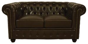 ΚΑΝΑΠΕΣ 2ΘΕΣΙΟΣ T.CHESTERFIELD HM3010.01 ΤΕΧΝΟΔΕΡΜΑ ΣΚΟΥΡΟ ΚΑΦΕ 155x90x73 εκ