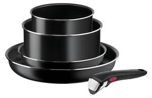 Tefal - Σετ μαγειρικά σκεύη 5 τμχ INGENIO EASY COOK & CLEAN BLACK