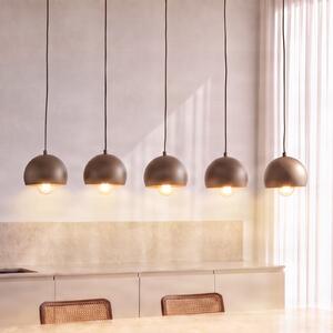 Luminex Κρεμαστό φωτιστικό Sool, μπεζ, μήκος 95 cm, 5 λάμπες, μέταλλο, E27, ρυθμιζόμενος, Μπεζ, Σαλόνι / τραπεζαρία, Μέταλλο
