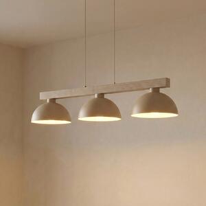 TK Lighting Κρεμαστό φωτιστικό Oslo, χρώμα άμμου, 3 λάμπες, μήκος 118 cm, E27, ρυθμιζόμενος, Μπεζ, Σαλόνι / τραπεζαρία, Μέταλλο, σύγχρονο