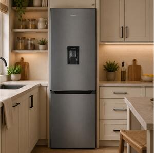 Ψυγειοκαταψύκτης Heinner HCNF-HM291XWDE++ Full No Frost, με Βρυσάκι Νερού, Συνολική Χωρητικότητα 291L, Ενεργειακή Κλάση Ε και Ύψος 186cm