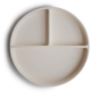 Πιάτο Σιλικόνης (Φ18.5) Με Χωρίσματα Mushie Ivory 66-2320094