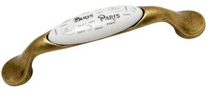 Roline 585 Λαβή Eπίπλου από Ζάμακ & Πορσελάνη Αντικέ-Paris 96mm