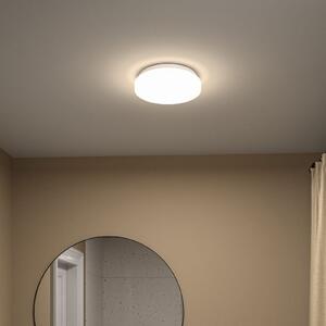 Paulmann Φωτιστικό οροφής LED Luiana, λευκό, με αισθητήρα, IP44, ρυθμιζόμενος, Λευκό, Πλαστικό, σύγχρονο