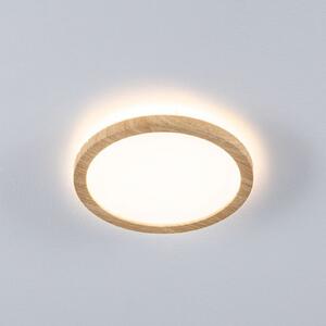 Paulmann LED Panel Atria Shine Ø19cm ξύλο IP44 3000K on/off, Ξύλου, Μελέτη / Γραφείο, Πλαστικό, σύγχρονο
