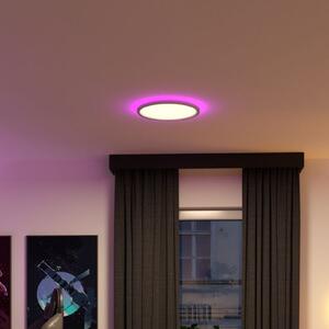 Paulmann LED Panel Atria Shine, Ø40cm, RGBW, λευκό, IP20, ρυθμιζόμενη ένταση, ρυθμιζόμενος, Λευκό, Μελέτη / Γραφείο, Πλαστικό, σύγχρονο