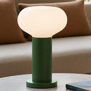 ALDEX Επιτραπέζιο φωτιστικό Flo, πράσινο, Ø 19 cm, γυαλί, Πράσινο, Σαλόνι / τραπεζαρία, Μέταλλο, σχεδιασμός