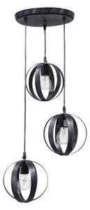 Φωτιστικό Οροφής Τρίφωτο Heronia Lama Black 34-0085